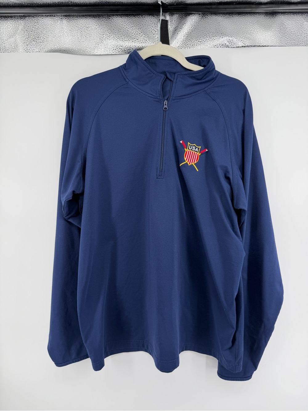 Boathouse Sports USA Preppy Athleisure Gorpcore Rowing 1/4 Zip Pullover‎ Navy L